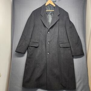 Brookcraft Todays Man Coat Wool Cashmere Blend Mens 46R Trench Overcoat Russia